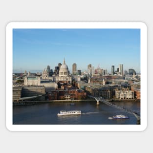 Millennium Bridge, London and St Paul's Cathedral Sticker